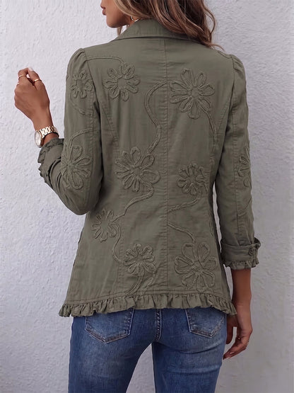 Sienna | Veste Boutonnée à Volants