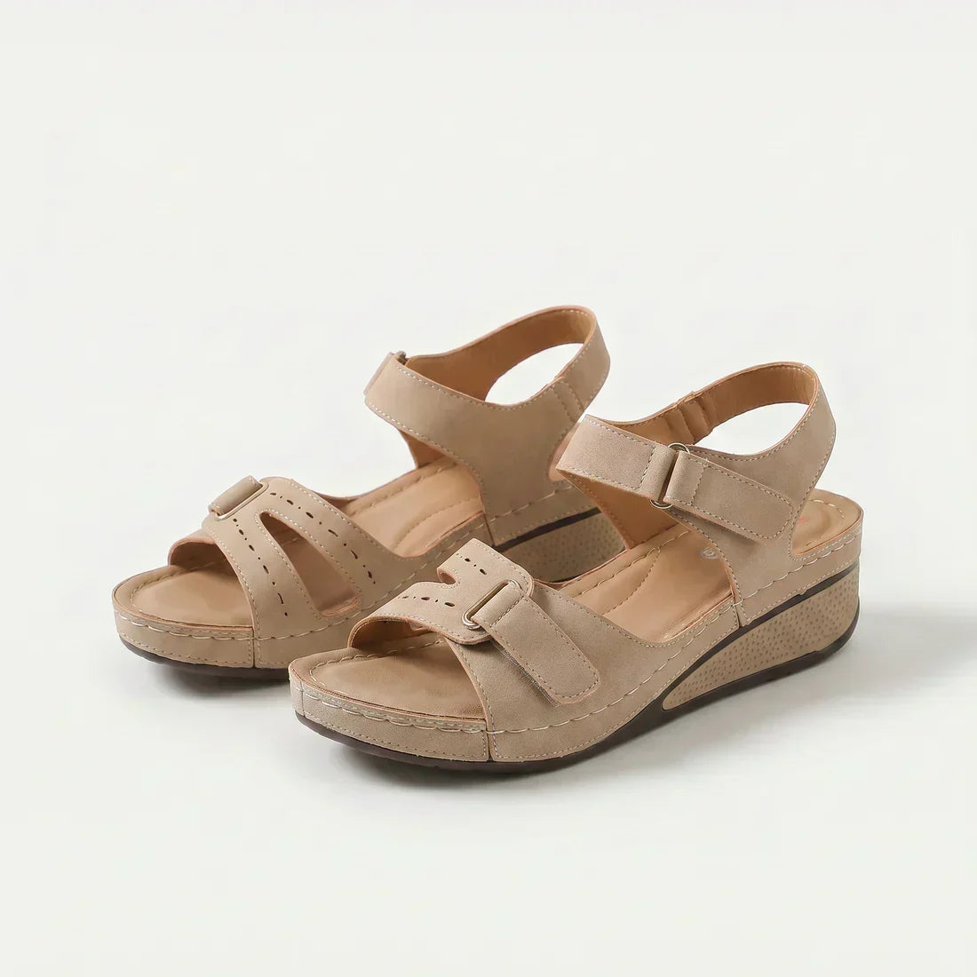 Coralie | Sandales compensées rembourrées confort